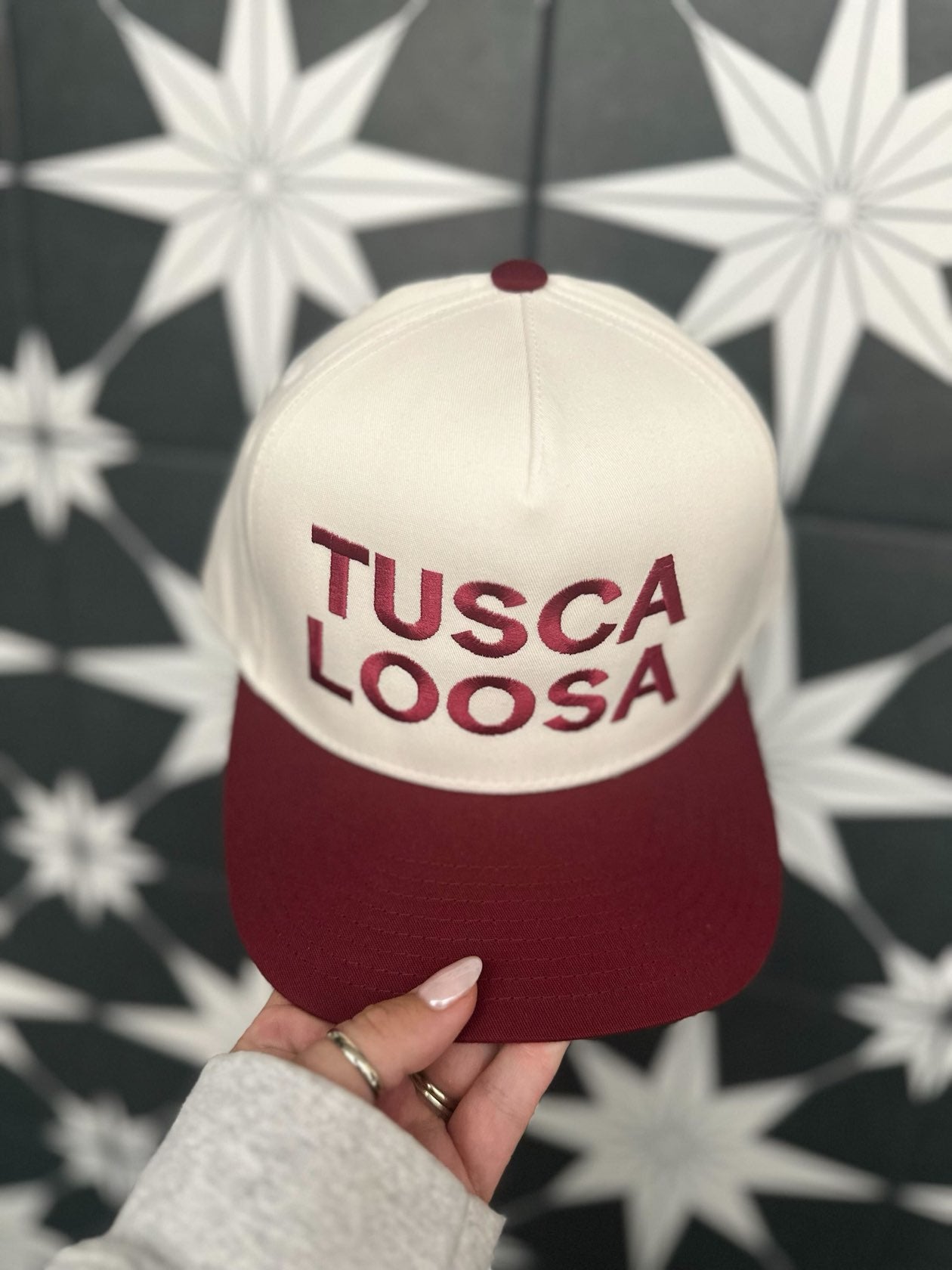 Tuscaloosa Embroidered Trucker Hat-190 - ACCESSORIES - HATS/HEADWEAR-BABE-[option4]-[option5]-[option6]-Leather & Lace Boutique Shop