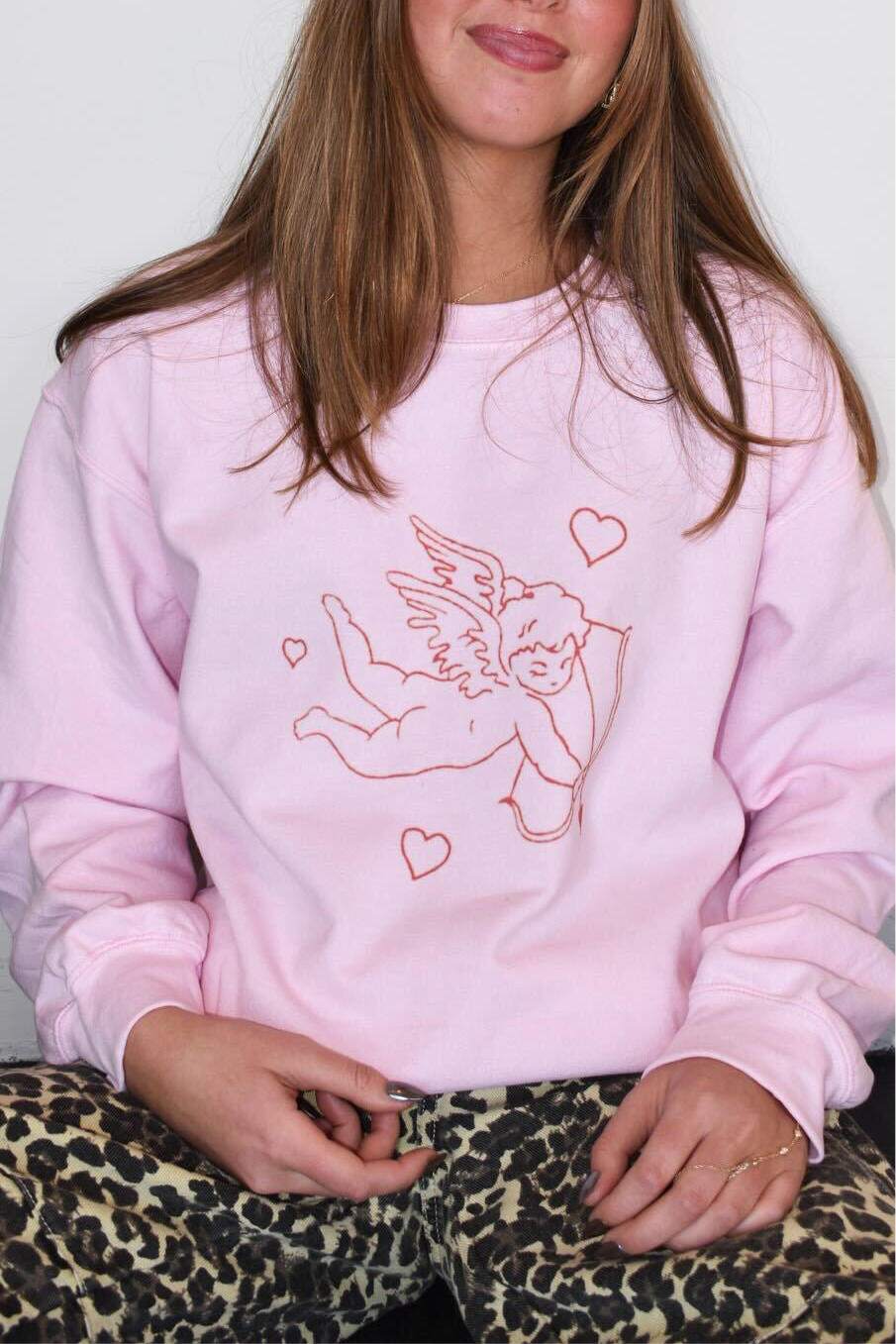 Call Me Cupid Graphic Sweatshirt-135 - DEMAND GRAPHIC-LEATHER & LACE-[option4]-[option5]-[option6]-Leather & Lace Boutique Shop