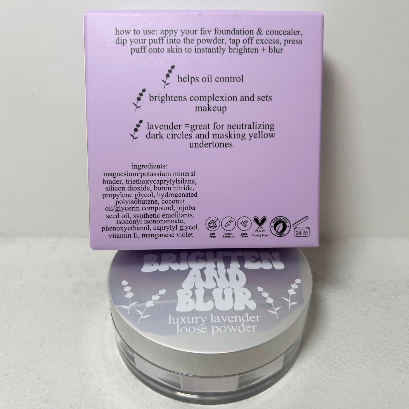 Brighten & Blur Lavender Setting Powder-250 - TMLL Beauty Co - Makeup-TMLL Beauty Co-[option4]-[option5]-[option6]-Leather & Lace Boutique Shop