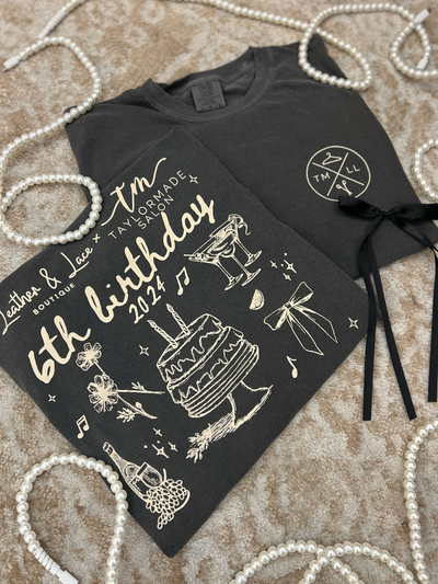 TMLL 6th Anniversary Comfort Color Tee - Pepper - PREORDER 11/20-120 - TOPS - GRAPHIC TEES-LEATHER & LACE-[option4]-[option5]-[option6]-Leather & Lace Boutique Shop