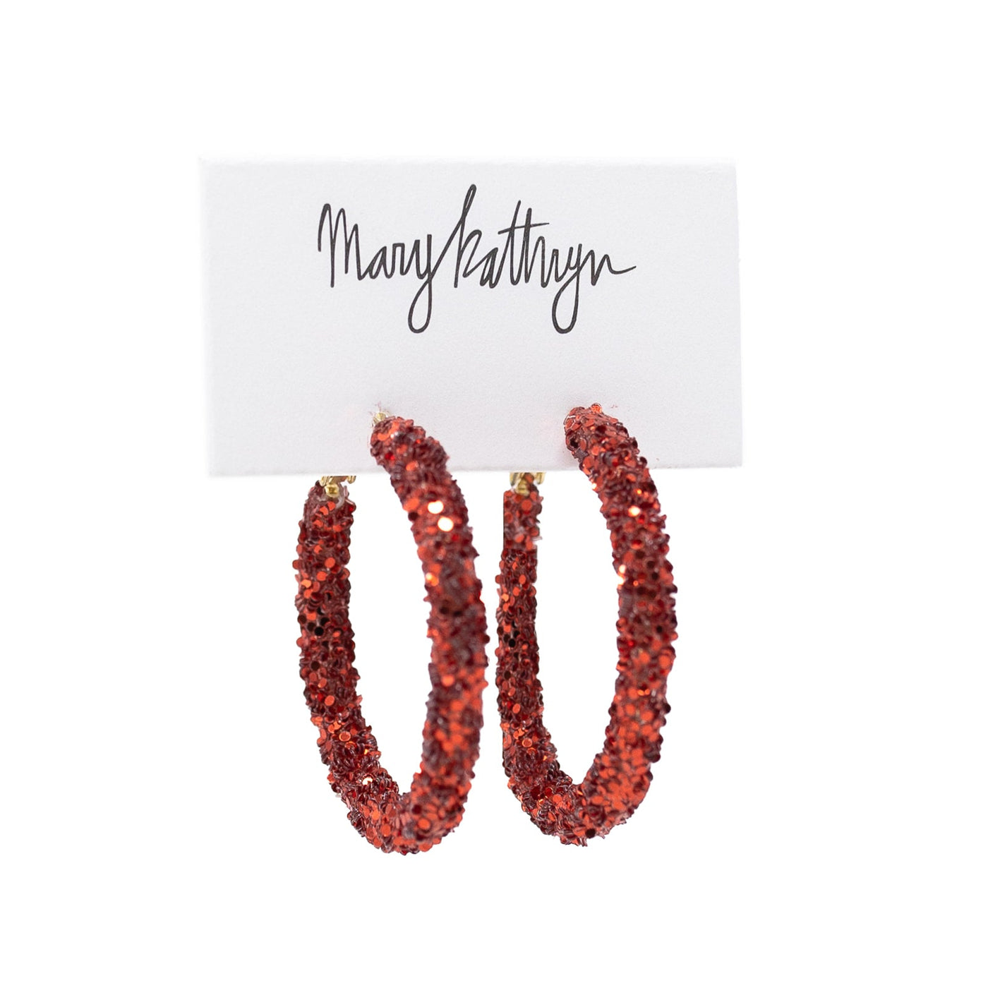 Crimson Glitter Hoops-210 - ACCESSORIES DROPSHIP-MKD DS-Medium (45mm)-[option4]-[option5]-[option6]-Leather & Lace Boutique Shop