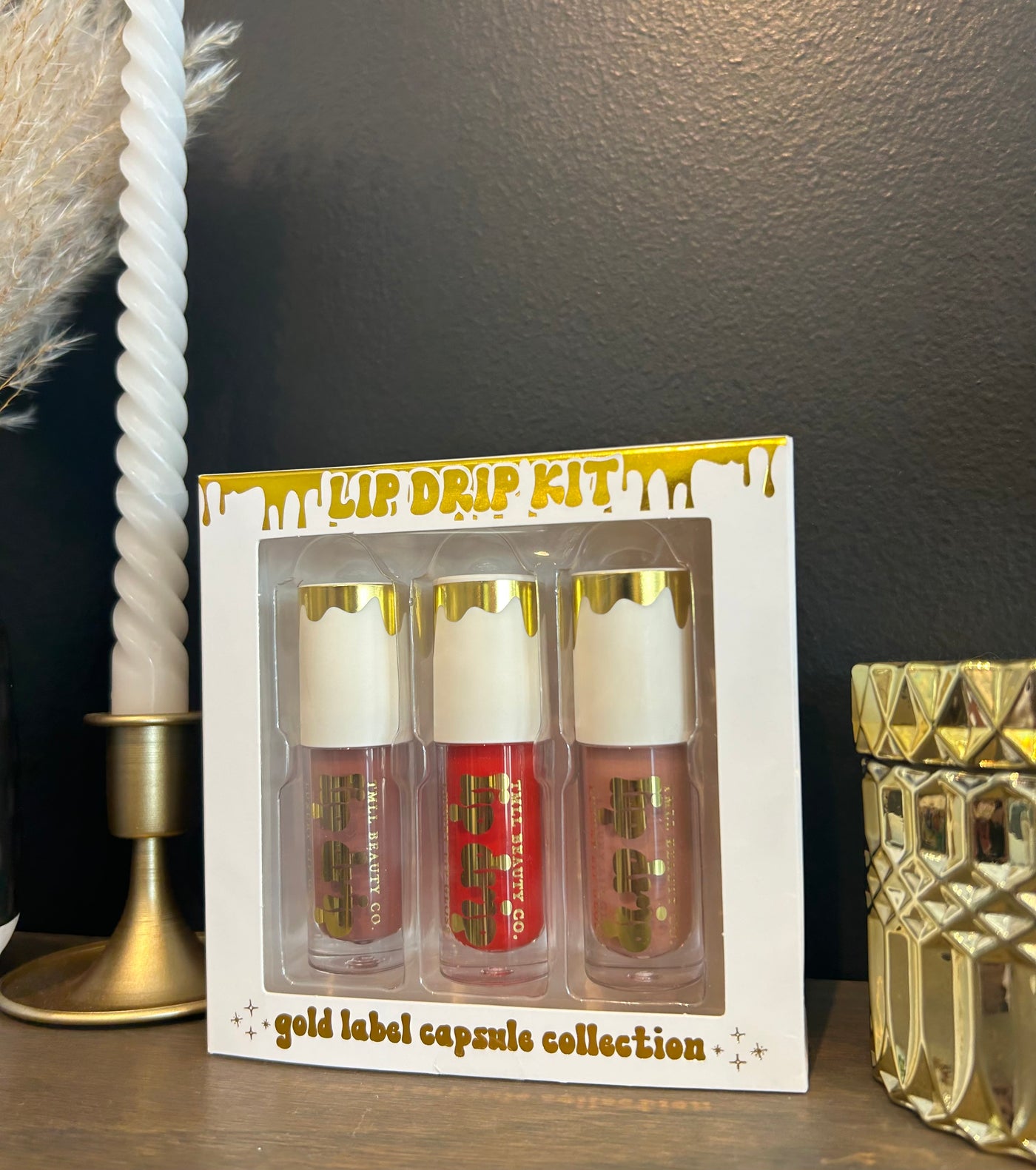 TMLL Gold Capsule Lip Drip Trio - Limited Edition-250 - TMLL Beauty Co - Makeup-TMLL Beauty Co-[option4]-[option5]-[option6]-Leather & Lace Boutique Shop