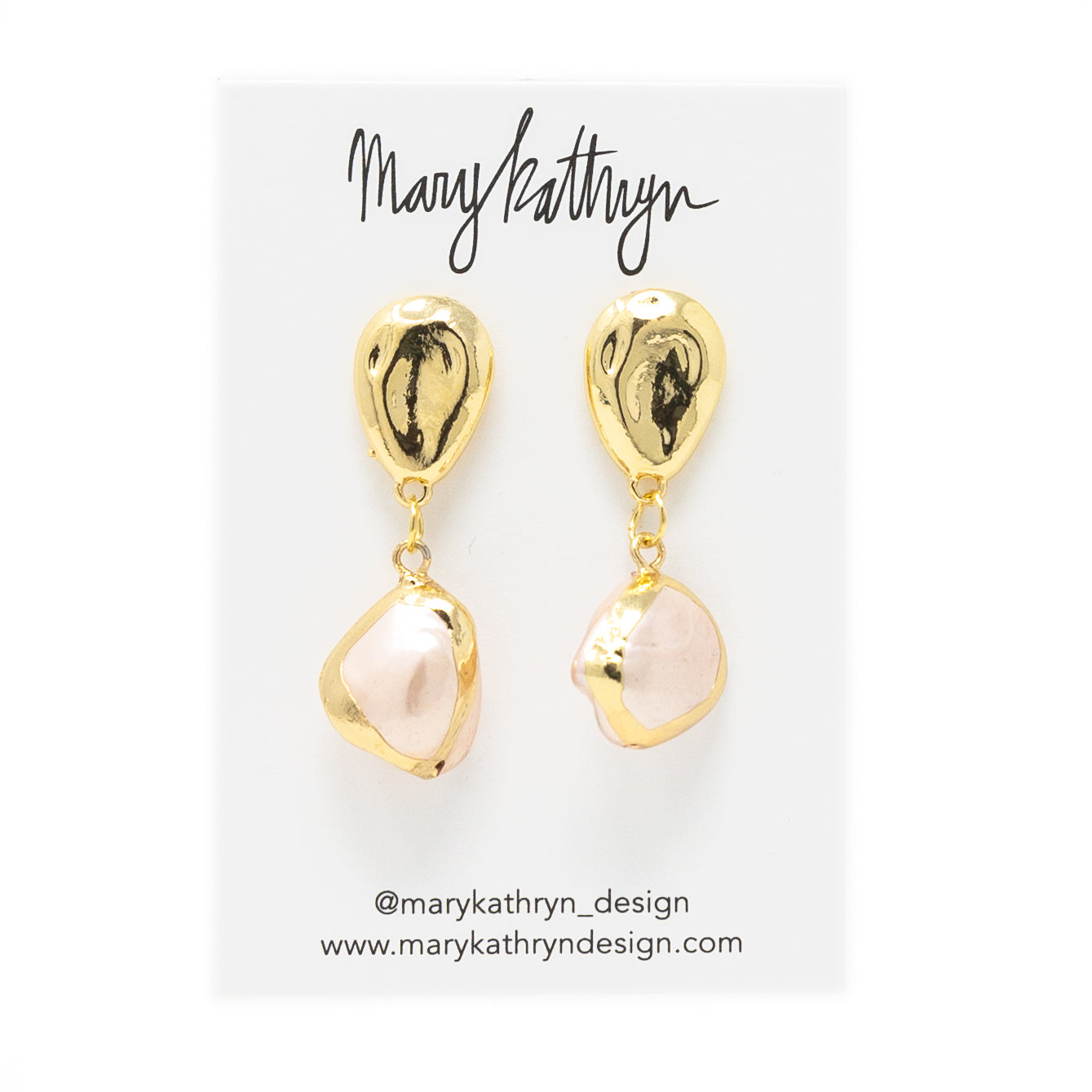 Percy Pearl Drop Earrings-210 - ACCESSORIES DROPSHIP-MKD DS-Pink Pearl-[option4]-[option5]-[option6]-Leather & Lace Boutique Shop