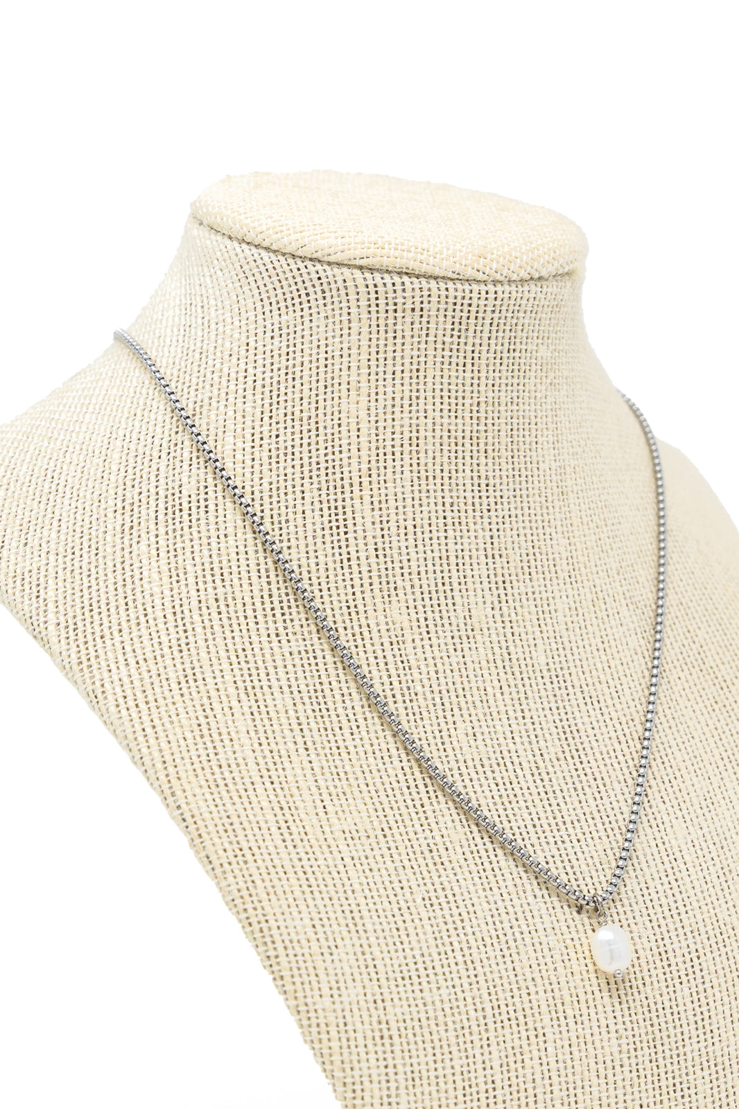 Single Pearl Chain Necklace-210 - ACCESSORIES DROPSHIP-MKD DS-[option4]-[option5]-[option6]-Leather & Lace Boutique Shop