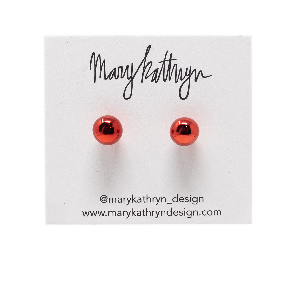 Red Rudolph Studs-210 - ACCESSORIES DROPSHIP-MKD DS-[option4]-[option5]-[option6]-Leather & Lace Boutique Shop