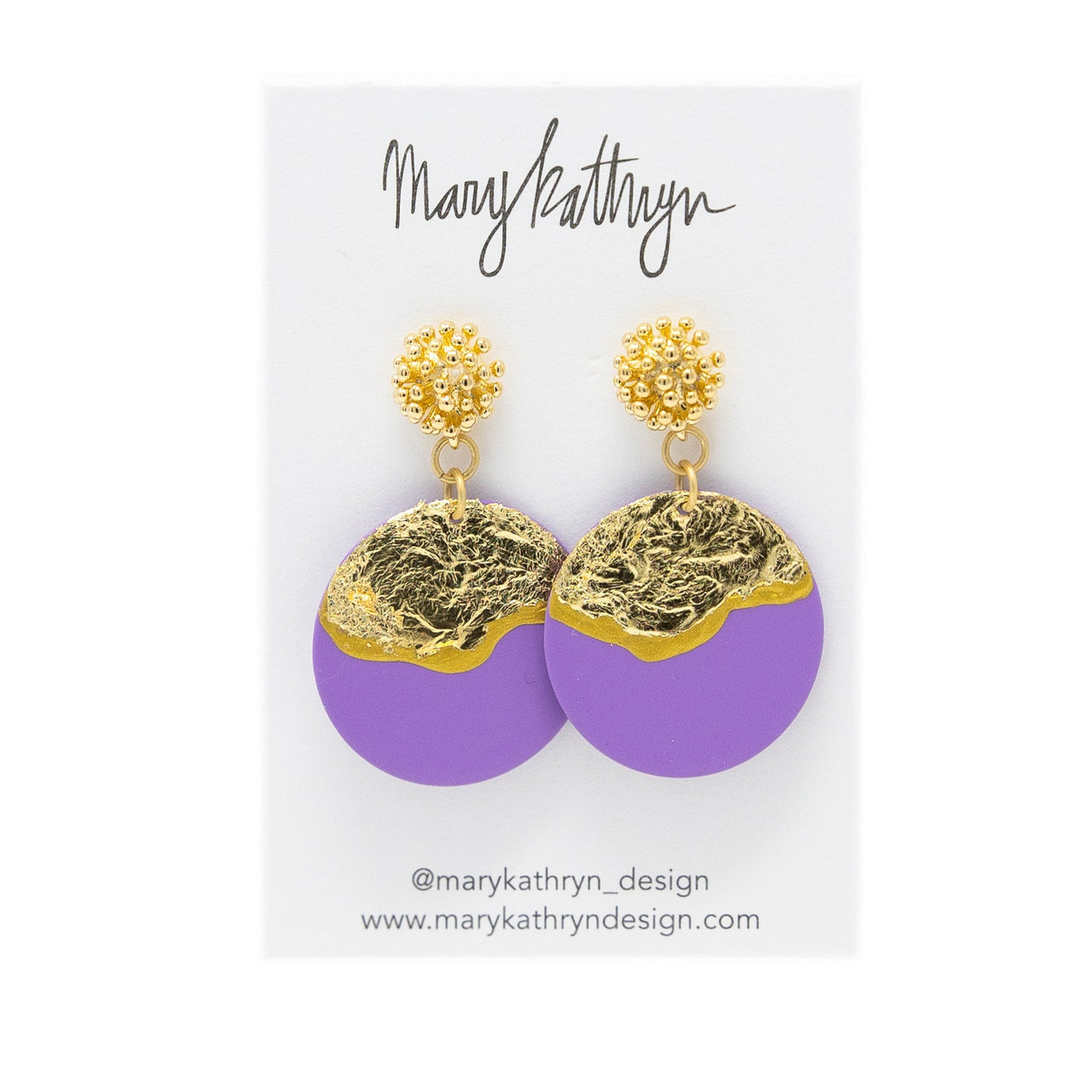 Lavender Lorelei Disc Earrings-210 - ACCESSORIES DROPSHIP-MKD DS-[option4]-[option5]-[option6]-Leather & Lace Boutique Shop