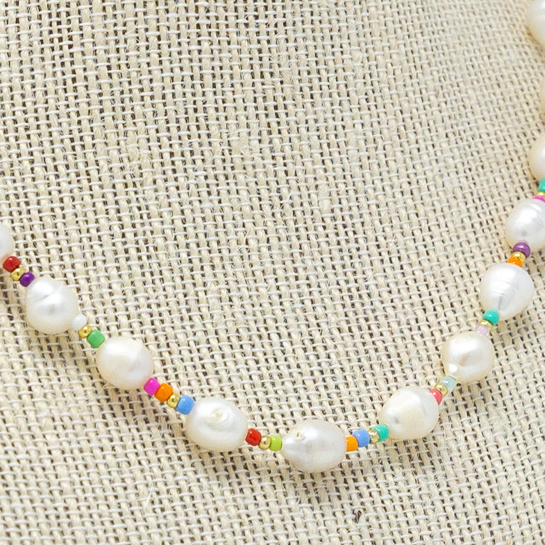 Pearl Beaded Rainbow Chain-210 - ACCESSORIES DROPSHIP-MKD DS-[option4]-[option5]-[option6]-Leather & Lace Boutique Shop