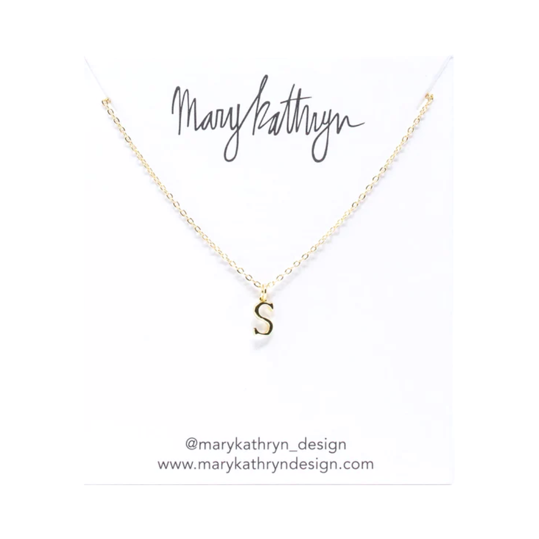 Gold Initial Necklace-210 - ACCESSORIES DROPSHIP-MKD DS-[option4]-[option5]-[option6]-Leather & Lace Boutique Shop