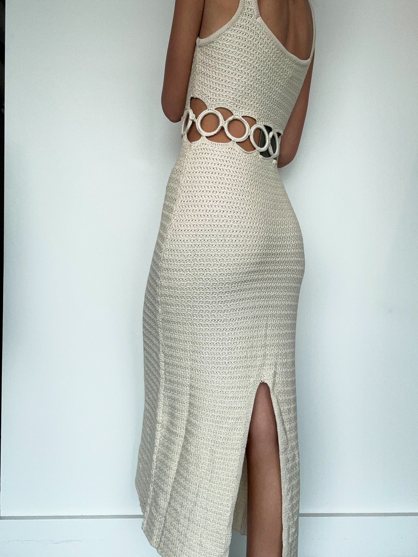 Cutout Detail Crochet Mini Dress-170 - DRESSES-GILLI CLOTHING-[option4]-[option5]-[option6]-Leather & Lace Boutique Shop