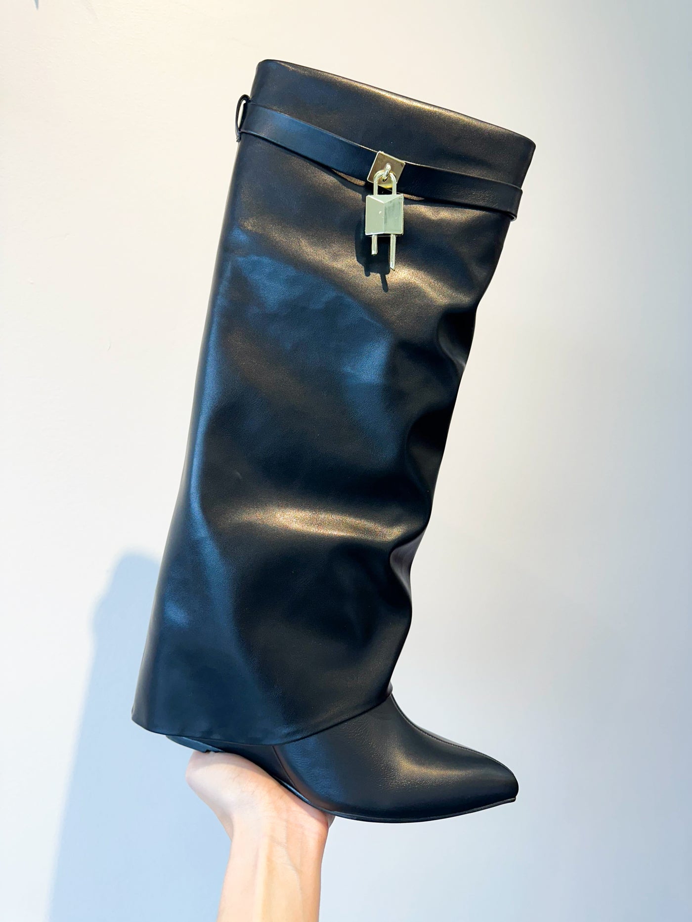 Midnight Rider Pointed Toe Boots-180 - SHOES-LILIANA-[option4]-[option5]-[option6]-Leather & Lace Boutique Shop