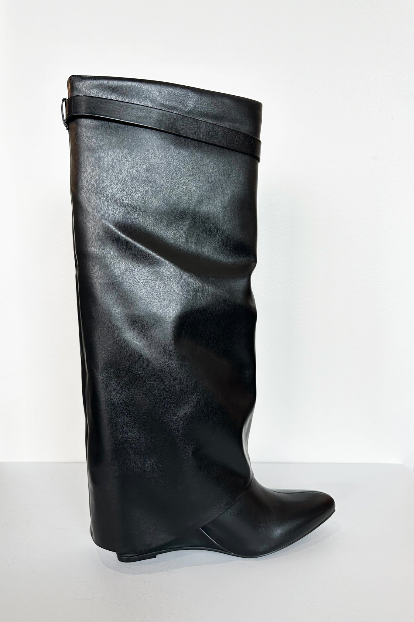 Midnight Rider Pointed Toe Boots-180 - SHOES-LILIANA-[option4]-[option5]-[option6]-Leather & Lace Boutique Shop