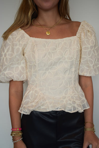 Floral Embroidered Tie Back Blouse-100 - TOPS - SHORT SLEEVE/SLEEVELESS-STRUT AND BOLT-[option4]-[option5]-[option6]-Leather & Lace Boutique Shop