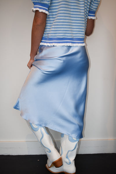 Satin Flow Midi SKirt