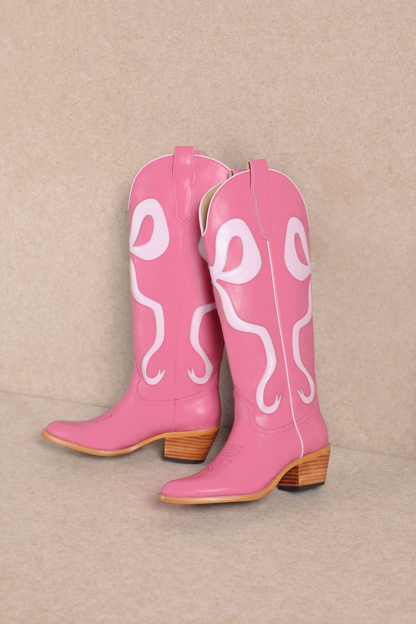 Coquette Bow Cowboy Boots- Hot Pink/Bubblegum-180 - SHOES-FORTUNE DYNAMIC-[option4]-[option5]-[option6]-Leather & Lace Boutique Shop