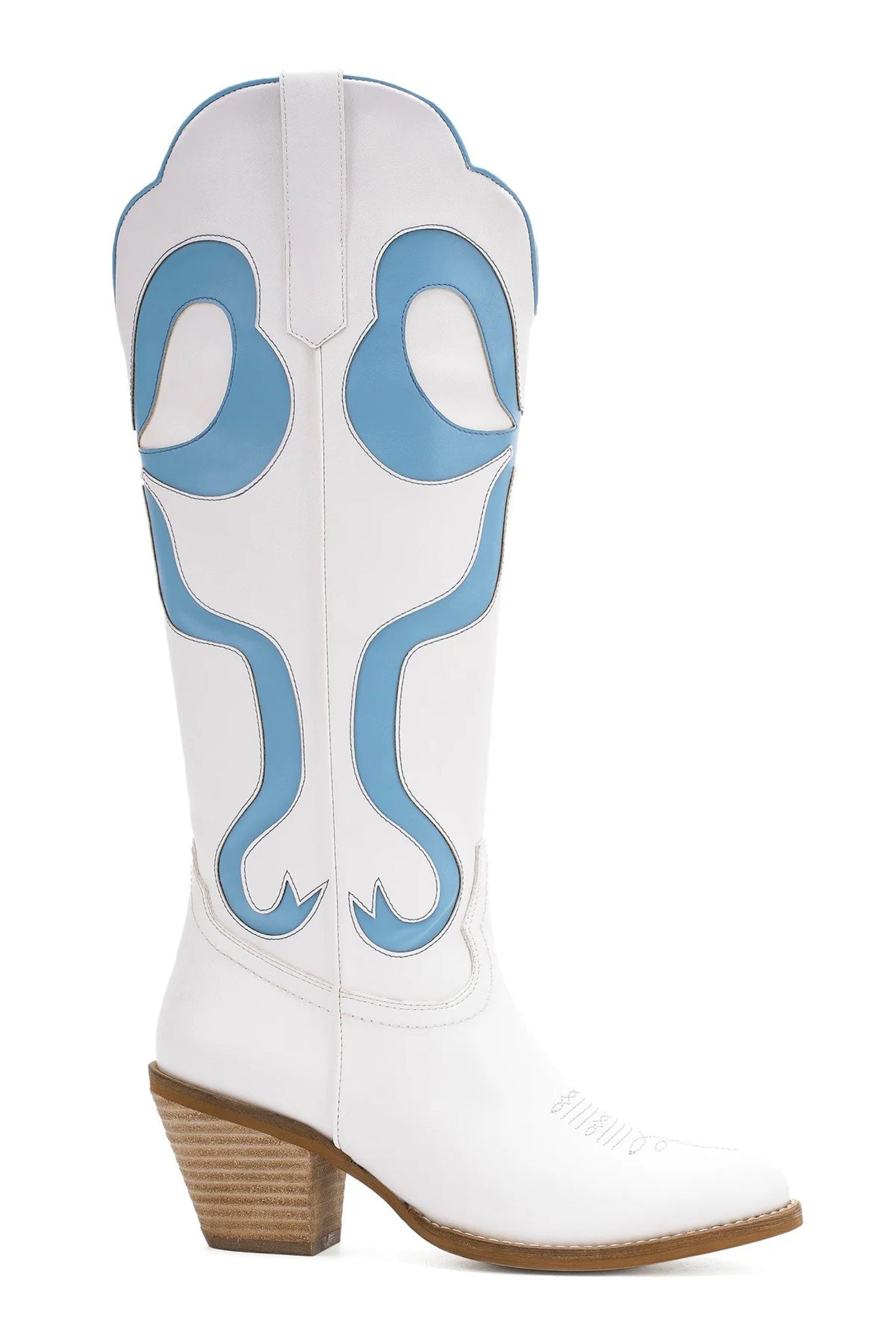 Coquette Bow Cowboy Boots- Blue-180 - SHOES-FORTUNE DYNAMIC-[option4]-[option5]-[option6]-Leather & Lace Boutique Shop