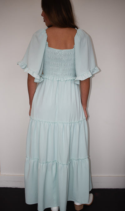 Pastel Ruffles Maxi Dress- Mint-170 - DRESSES-SHE + SKY-[option4]-[option5]-[option6]-Leather & Lace Boutique Shop