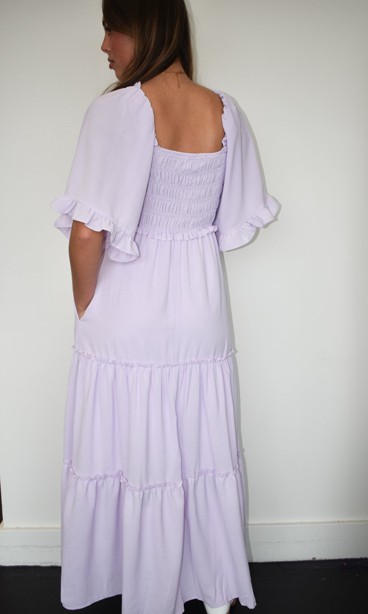 Pastel Ruffles Maxi Dress- Lilac-170 - DRESSES-SHE + SKY-[option4]-[option5]-[option6]-Leather & Lace Boutique Shop