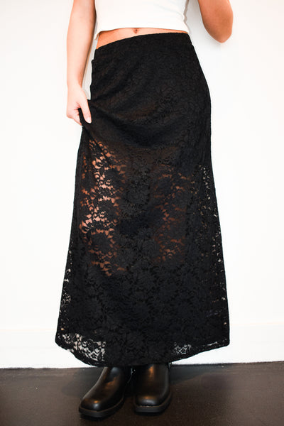 Yellowstone Lace Maxi Skirt- Black-160 - BOTTOMS - OTHER-IF SHE LOVES-[option4]-[option5]-[option6]-Leather & Lace Boutique Shop