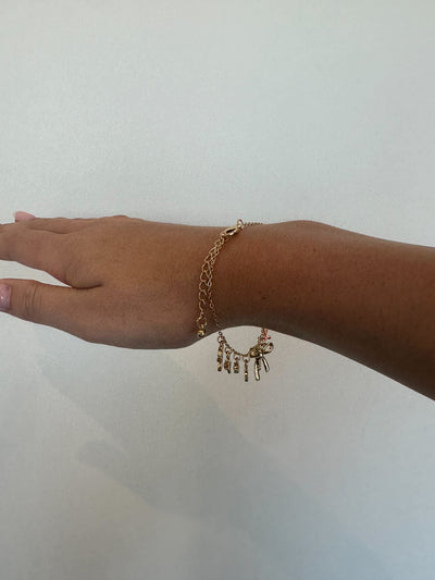 Dainty Gold Charm Bracelet-190 - ACCESSORIES - JEWELRY-PANNEE-[option4]-[option5]-[option6]-Leather & Lace Boutique Shop