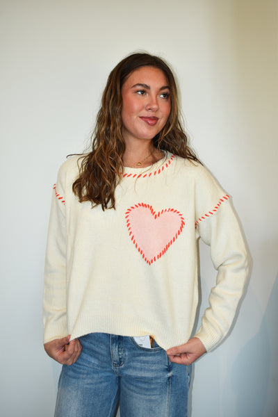 Heart Stitched Sweater