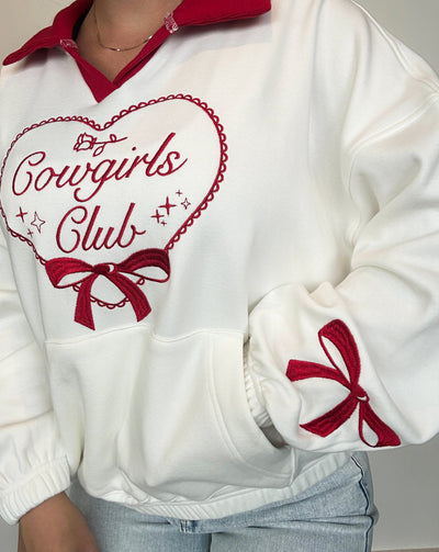 Cowgirls Club Embroidered Pullover-130 - TOPS - SWEATERS/SWEATSHIRTS-MAIN STRIP-[option4]-[option5]-[option6]-Leather & Lace Boutique Shop