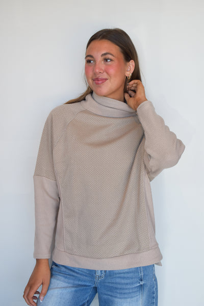 Cozy Knit Sweatshirt-130 - TOPS - SWEATERS/SWEATSHIRTS-VERY J-[option4]-[option5]-[option6]-Leather & Lace Boutique Shop