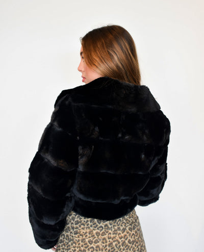 She's Everything Fur Jacket- Black-140 - TOPS - LAYERS/OUTERWEAR-36POINT5-[option4]-[option5]-[option6]-Leather & Lace Boutique Shop