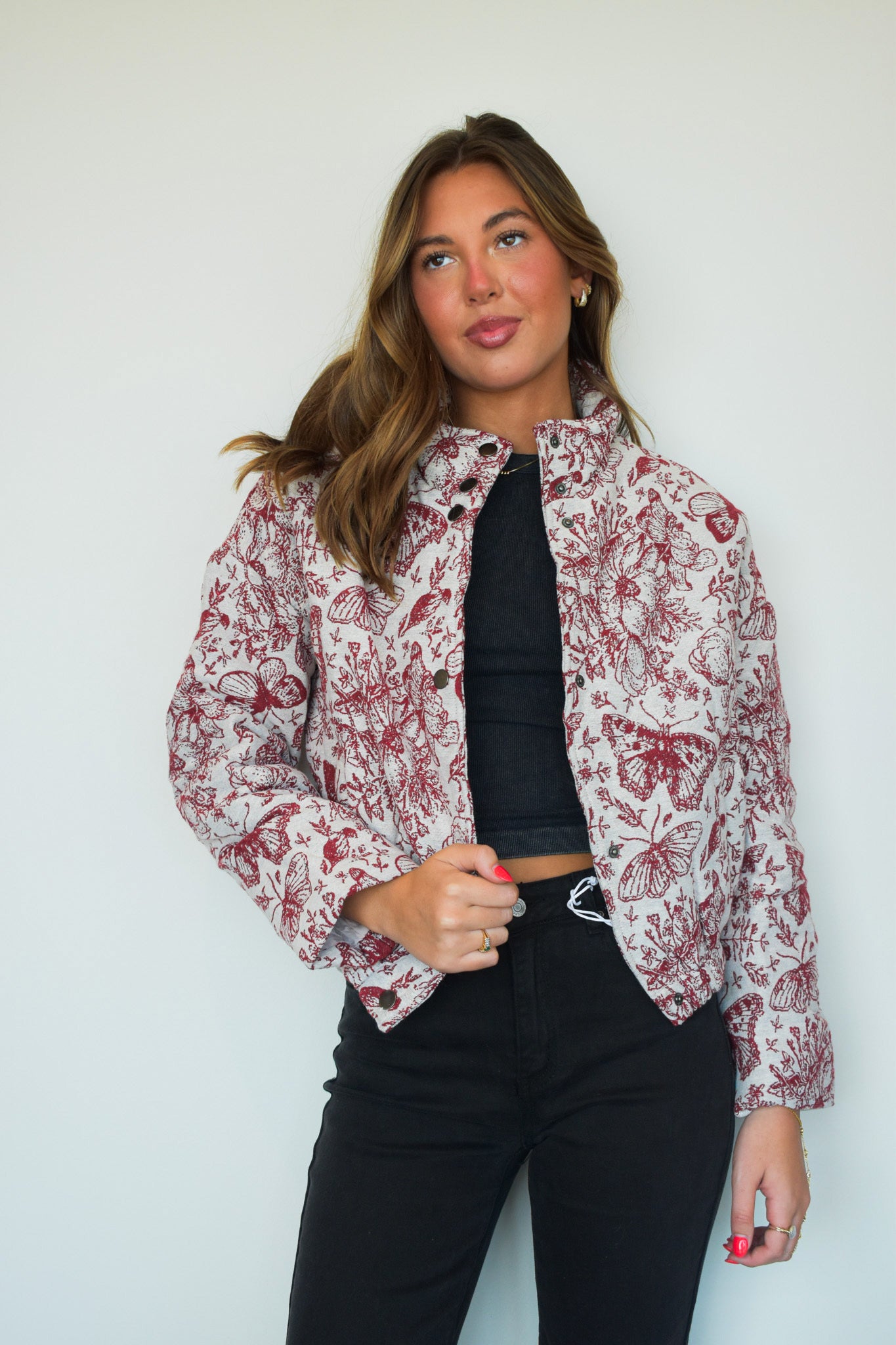 Butterfly Fly Away Jacket-140 - TOPS - LAYERS/OUTERWEAR-POLAGRAM-[option4]-[option5]-[option6]-Leather & Lace Boutique Shop