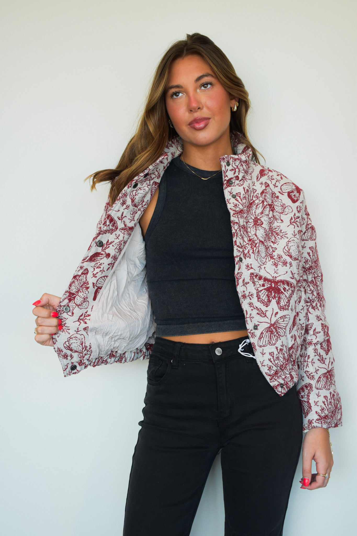 Butterfly Fly Away Jacket-140 - TOPS - LAYERS/OUTERWEAR-POLAGRAM-[option4]-[option5]-[option6]-Leather & Lace Boutique Shop