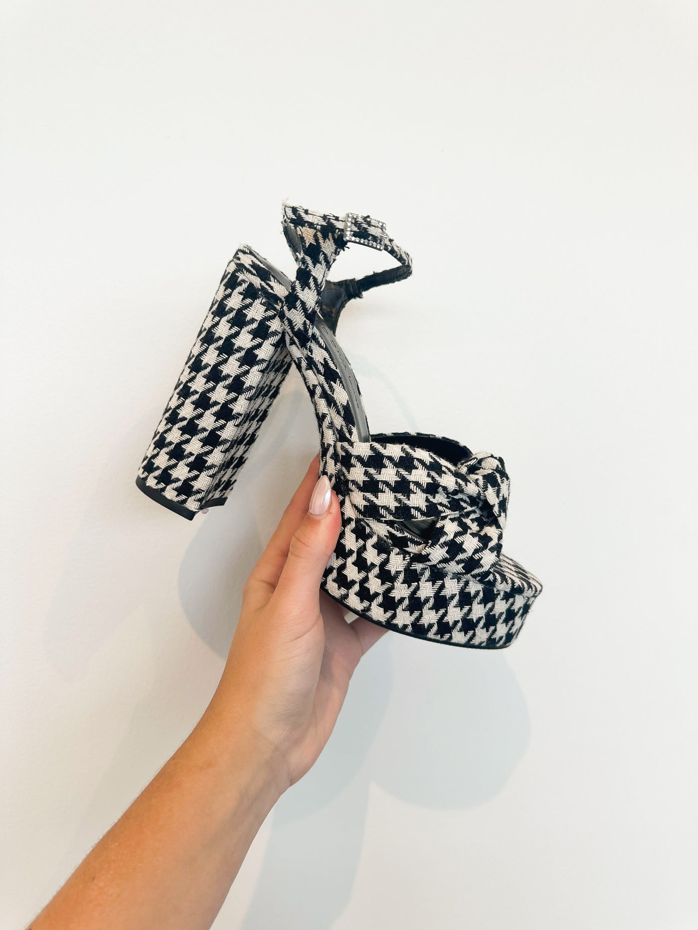 Legends Platform Houndstooth Heels-180 - SHOES-LEGEND FOOTWEAR-[option4]-[option5]-[option6]-Leather & Lace Boutique Shop