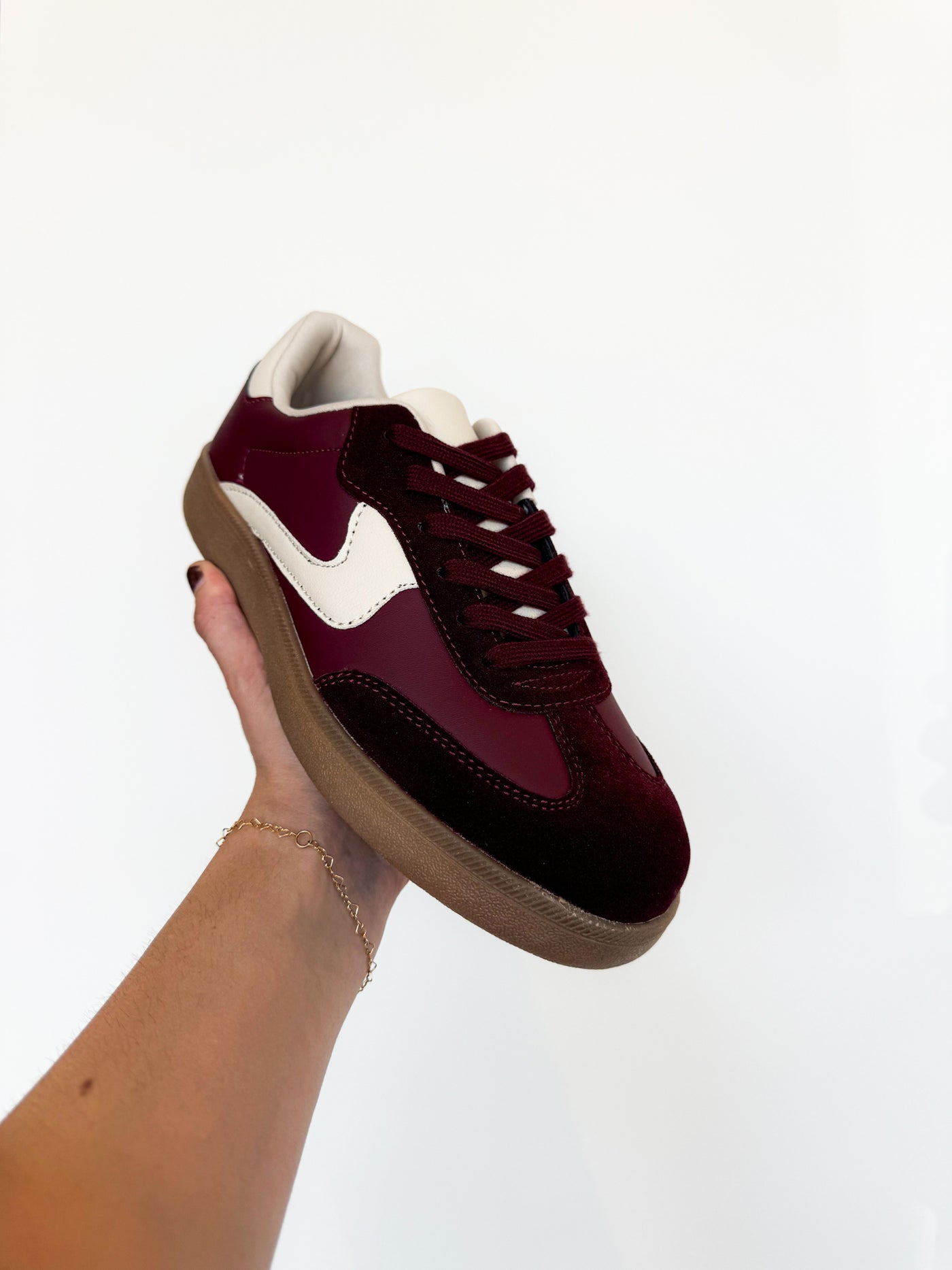 Maggie Low Top Sneakers- Wine-180 - SHOES-TOP GUY-[option4]-[option5]-[option6]-Leather & Lace Boutique Shop