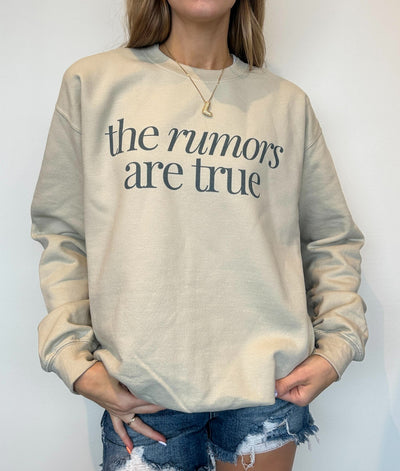 Rumors Are True Graphic Sweatshirt-135 - DEMAND GRAPHIC-LEATHER & LACE-[option4]-[option5]-[option6]-Leather & Lace Boutique Shop