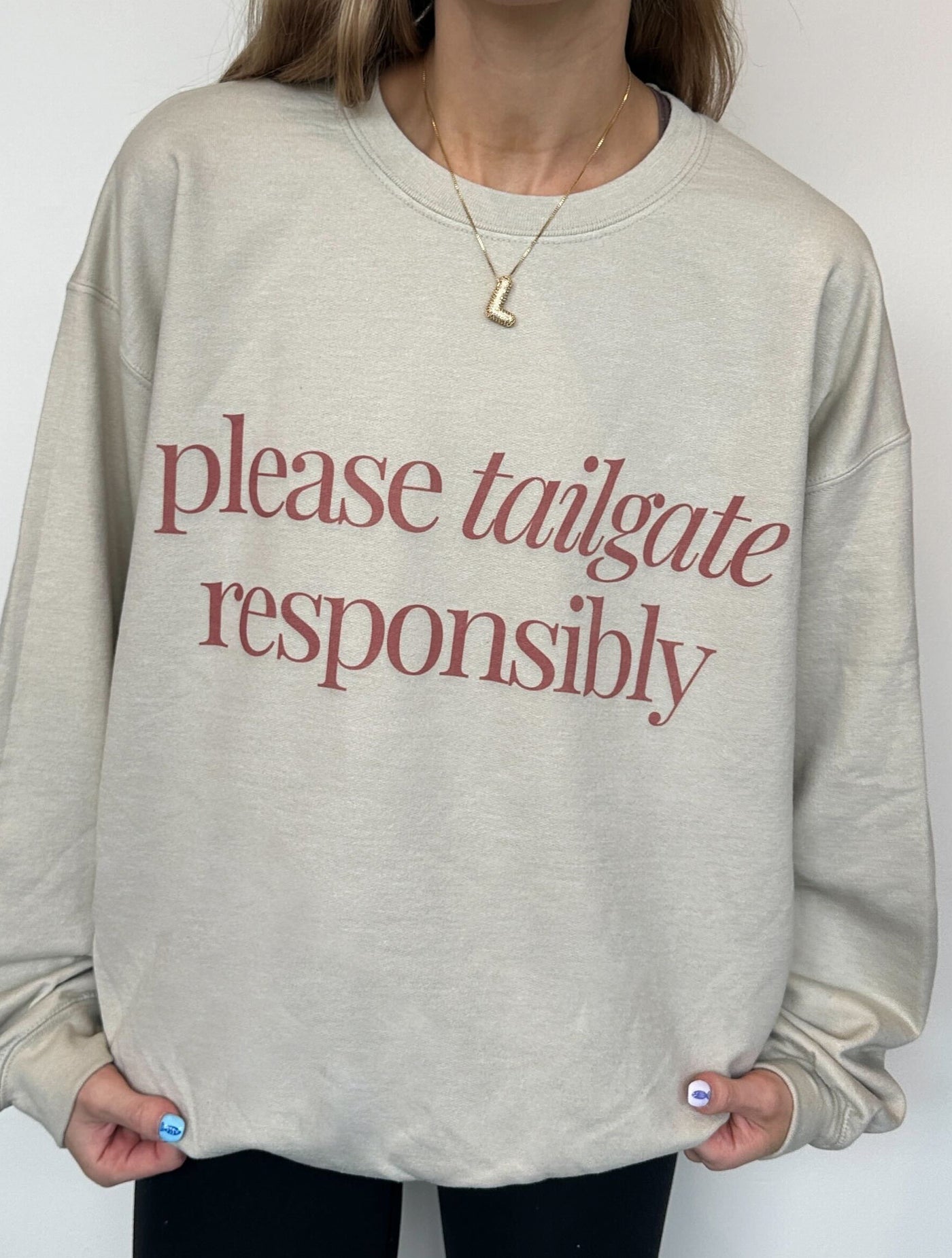 Tailgate Responsibly Graphic Sweatshirt-135 - DEMAND GRAPHIC-LEATHER & LACE-[option4]-[option5]-[option6]-Leather & Lace Boutique Shop