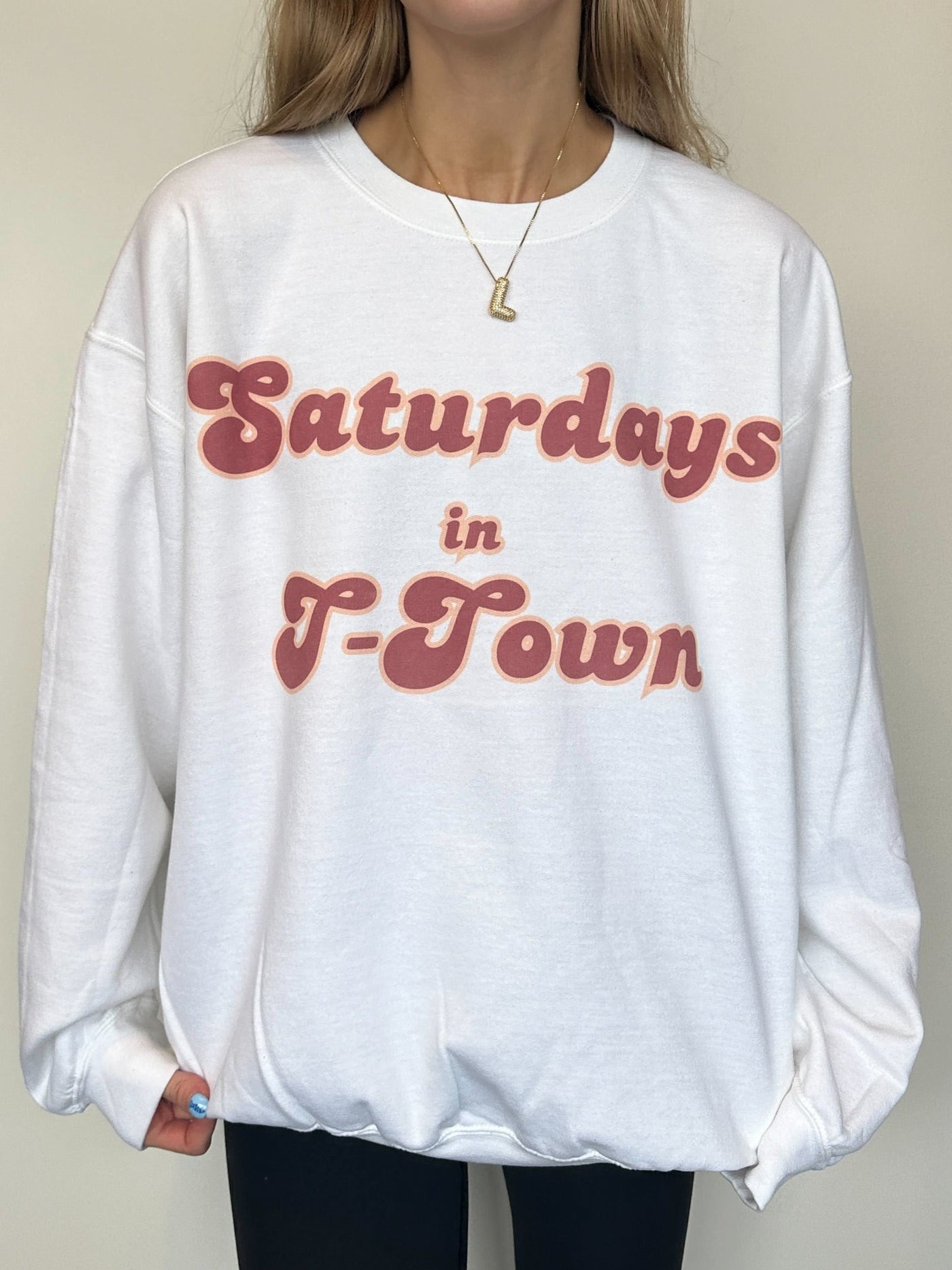 Saturdays In T-Town Graphic Sweatshirt-135 - DEMAND GRAPHIC-LEATHER & LACE-[option4]-[option5]-[option6]-Leather & Lace Boutique Shop