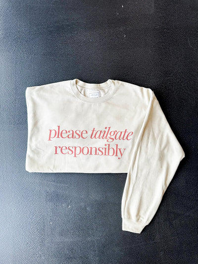 Tailgate Responsibly Graphic Sweatshirt-135 - DEMAND GRAPHIC-LEATHER & LACE-[option4]-[option5]-[option6]-Leather & Lace Boutique Shop