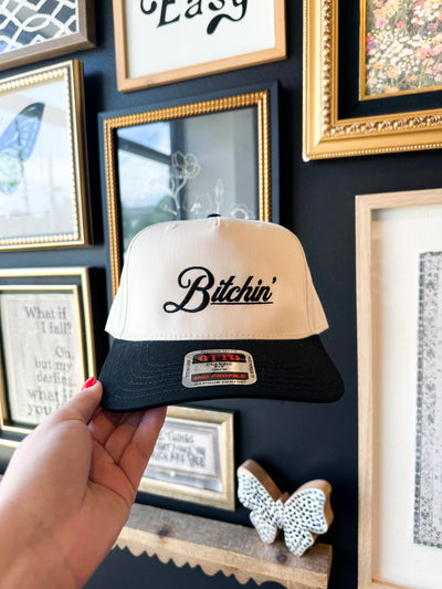 Bitchin' Embroidered Hat- Black-190 - ACCESSORIES - HATS/HEADWEAR-THE HAPPIEST-[option4]-[option5]-[option6]-Leather & Lace Boutique Shop