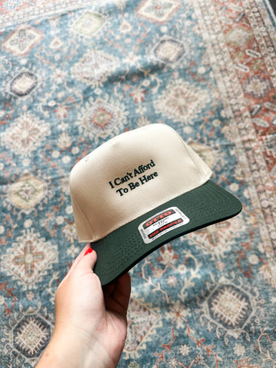 I Can't Afford to Be Here Trucker Hat-190 - ACCESSORIES - HATS/HEADWEAR-THE HAPPIEST-[option4]-[option5]-[option6]-Leather & Lace Boutique Shop