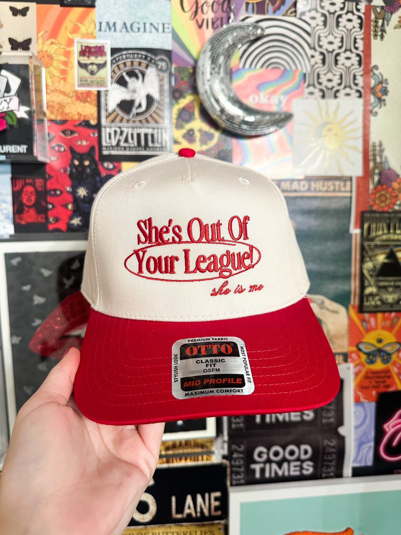 She's Out of Your League Trucker Hat-190 - ACCESSORIES - HATS/HEADWEAR-THE HAPPIEST-[option4]-[option5]-[option6]-Leather & Lace Boutique Shop