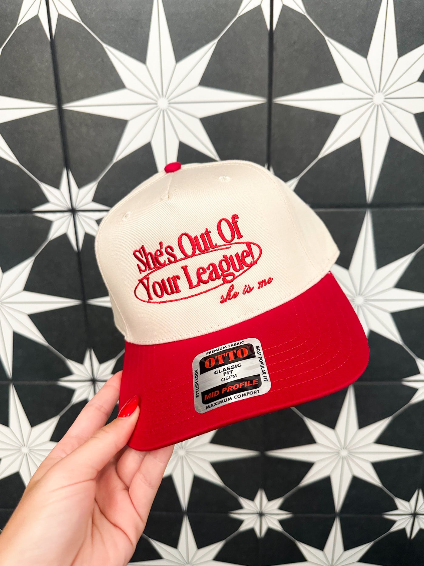 She's Out of Your League Trucker Hat-190 - ACCESSORIES - HATS/HEADWEAR-THE HAPPIEST-[option4]-[option5]-[option6]-Leather & Lace Boutique Shop