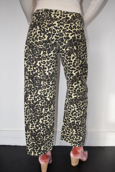 Leopard High Rise Barrel Denim-150 - BOTTOMS - DENIM-AARON AND AMBER-[option4]-[option5]-[option6]-Leather & Lace Boutique Shop