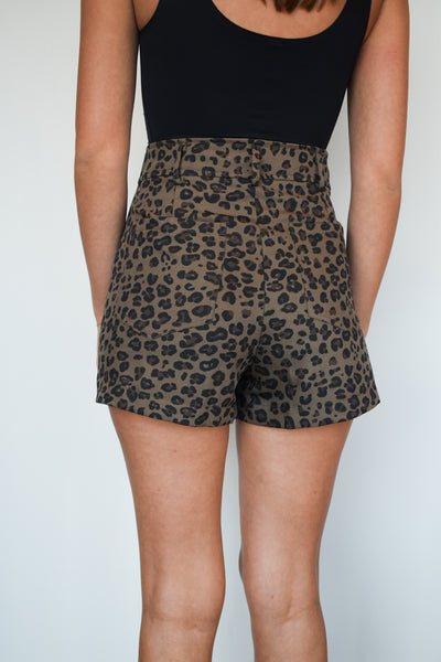 Leopard High Rise Mini Skort-160 - BOTTOMS - OTHER-GLAM-[option4]-[option5]-[option6]-Leather & Lace Boutique Shop