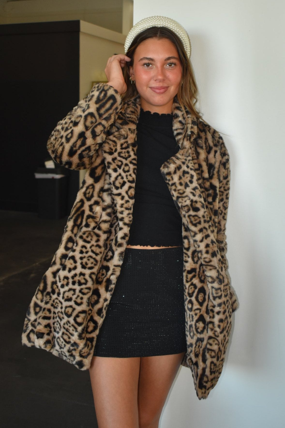 Chic Leopard Faux Fur Coat-140 - TOPS - LAYERS/OUTERWEAR-LOVE TREE-[option4]-[option5]-[option6]-Leather & Lace Boutique Shop