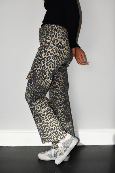 Olivia Leopard Stretch Denim-150 - BOTTOMS - DENIM-BETTER BE-[option4]-[option5]-[option6]-Leather & Lace Boutique Shop