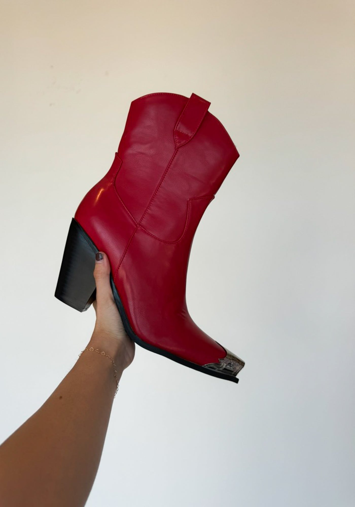 Wild West Booties - Red-180 - SHOES-LILIANA-[option4]-[option5]-[option6]-Leather & Lace Boutique Shop