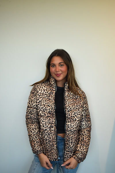 Reversible Leopard Puffer Jacket-140 - TOPS - LAYERS/OUTERWEAR-EESOME-[option4]-[option5]-[option6]-Leather & Lace Boutique Shop