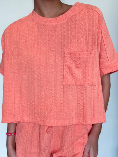 Quilted Cotton Set- Apricot-170 - SETS-VERY J-[option4]-[option5]-[option6]-Leather & Lace Boutique Shop