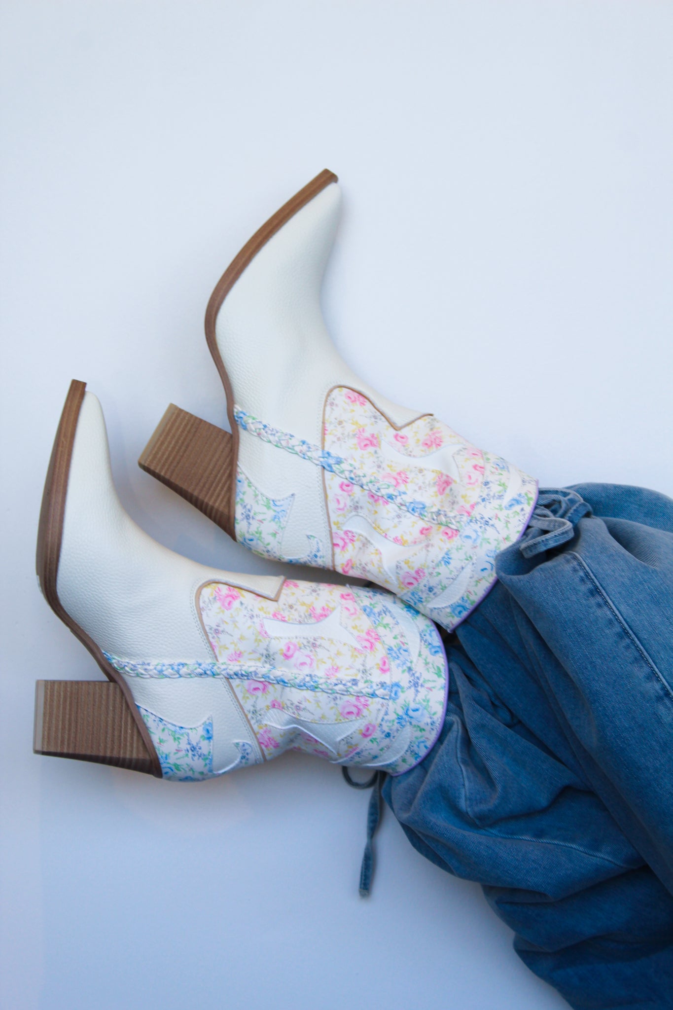 Vintage Floral Booties