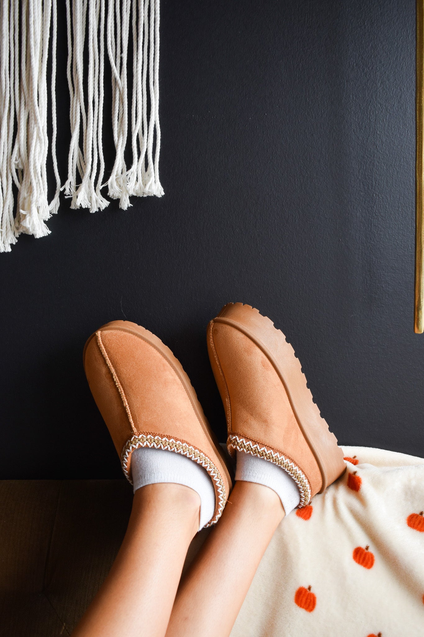 Platform Fur Lined Slides - Gingerbread-180 - SHOES-TOP GUY-[option4]-[option5]-[option6]-Leather & Lace Boutique Shop